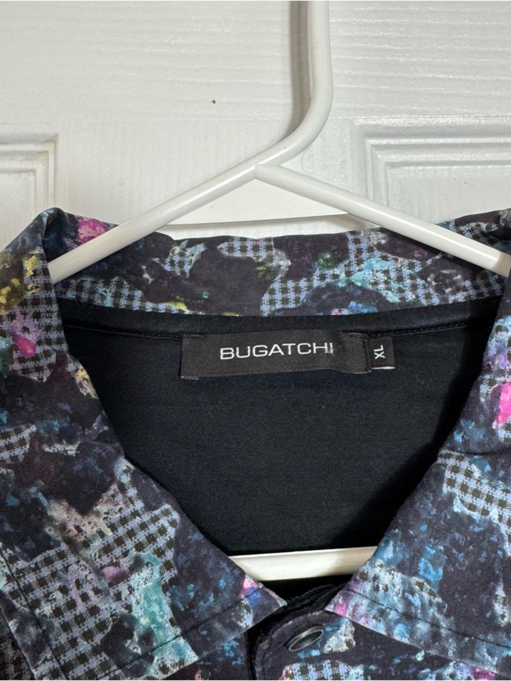 Bugatchi Abstract Print Polo Shirt Size XL Dark Multicolor - Picture 3 of 8